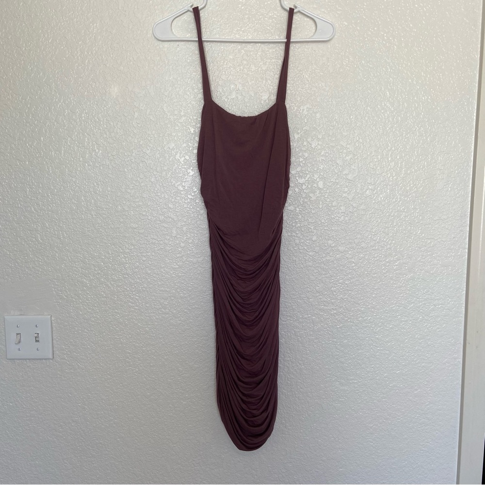 Mauve rueshed large fashion nova dress